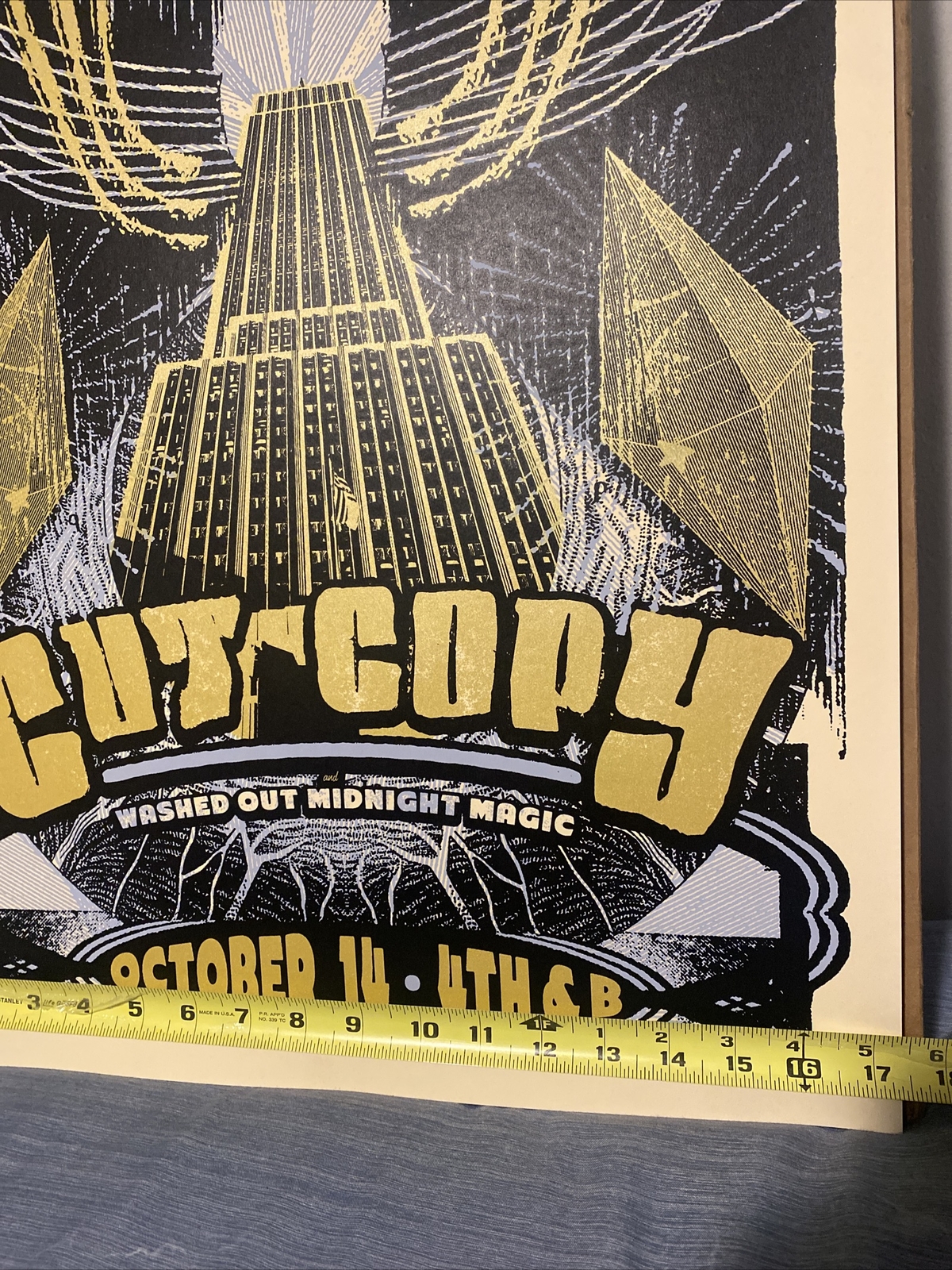 Cut Copy Concert Poster 2011 Bring On The Bright Lights Silkscreen San
