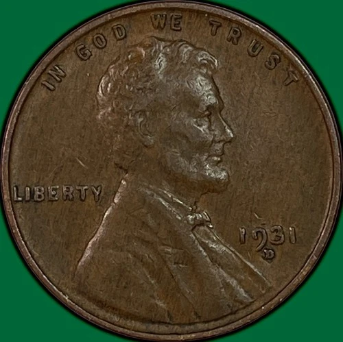1931-D Lincoln Wheat Cent Choice Extremely Fine XF+ Coin #34258