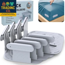 Upgrade Bed Sheet Holders for Corners, Lock Sheet Holders, 4Pcs Fitted Sheet Hol