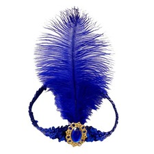 2 Pieces Feather Headpiece,Sequins 1920s Flapper Headdress,Mardi Gras Carniva...