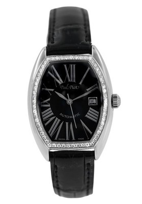 Paul Picot Firshire 2000 4085-329 Diamond Bezel Black Dial 29mm Automatic