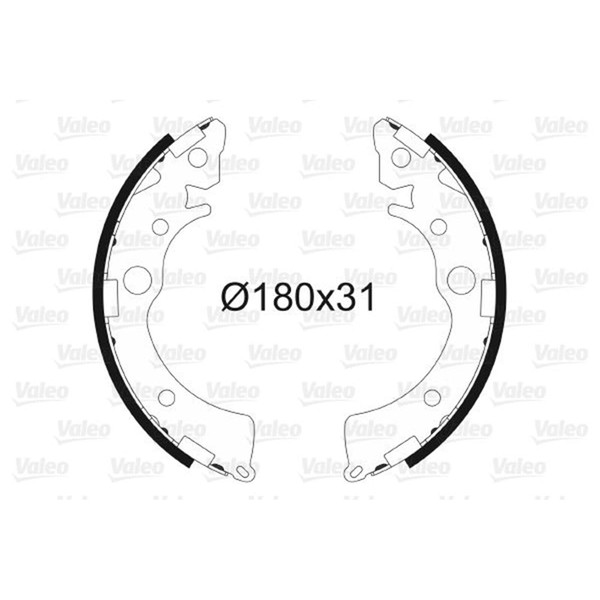 Valeo Bremsbacken Satz 180Mm Passend FüR Honda Accord Civic CRX Rover 200-image