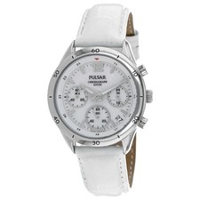 Pulsar Quartz Women's PT3085 Classic White Dial Watch MSRP $150!