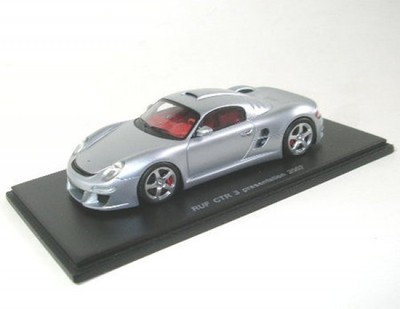 RUF CTR 3 Presentation (silber) 2007  in OVP mit Acrylhaube 1:43 Spark