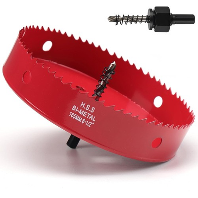 #ad #ad 6 1 2 Inch Hole Saw for Wood 165Mm HSS Bi Metal Hole Saw for Recessed Lighting $22.30