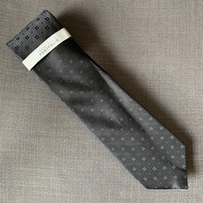 Perry Ellis Men's Neck Tie Black Denning Geo MSRP 55