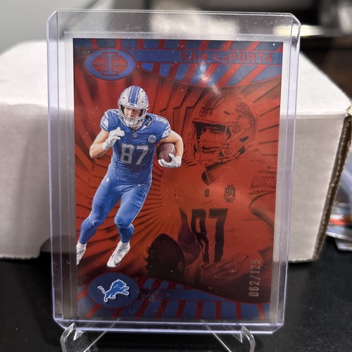 Sam Laporta 2024 Panini Illusions Red Trophy Parallel /125 SP Detroit Lions