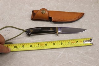 Vintage Joe Funderburg Custom Fixed Blade Knife Hunter Micarta handle