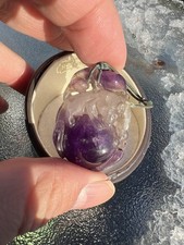 A rare 19th century Chinese Carved Amethyst Pendant