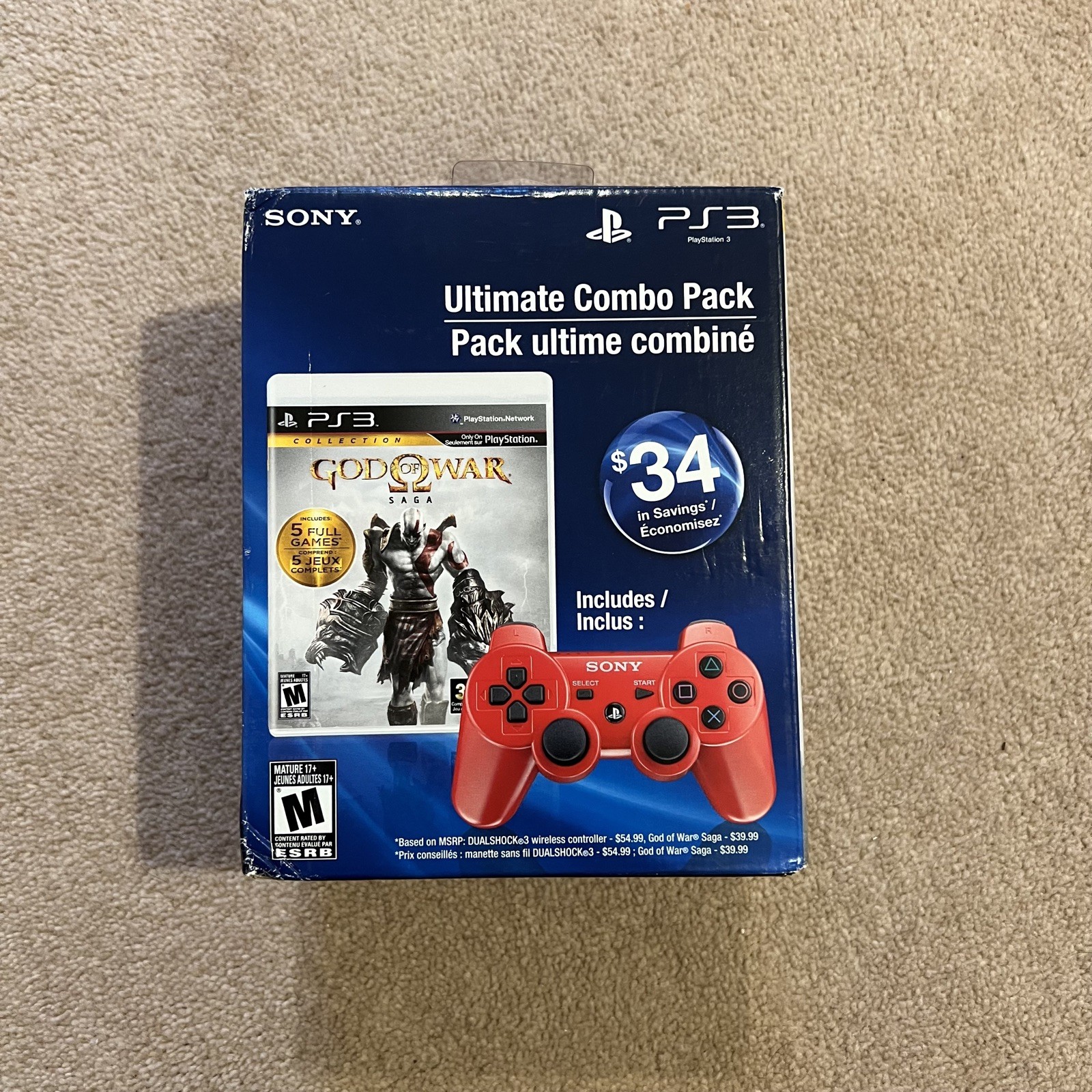 Ultimate Combo Pack God of War Saga Collection Sellado y Rojo Dualshock 3