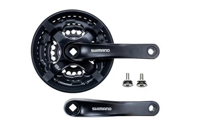 Shimano Fahrrad Kurbel Garnitur FC-TY501 170mm Vierkant 42-34-24 Zähne Tourney