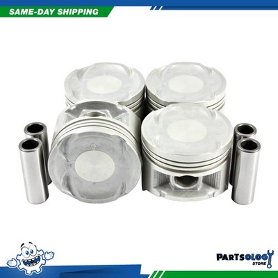 DNJ P296A Std. Complete Piston Set For 92-95 Honda Civic del Sol 1.6L SOHC