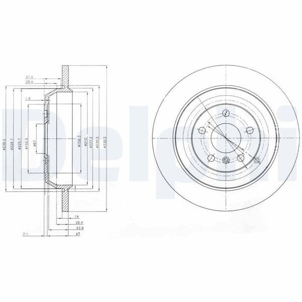 2X Delphi BG4031 Bremsscheibe FüR MERCEDES-BENZ-image