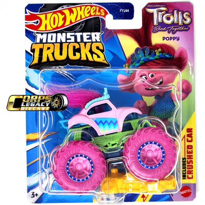 Hot Wheels Monster Trucks Poppy Trolls Band Together 1:64 2024 Mattel NEW