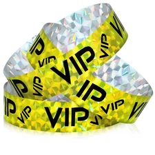 500 Pack VIP Plastic Wristbands Bracelets Party for Events VIP Custom Wristba...