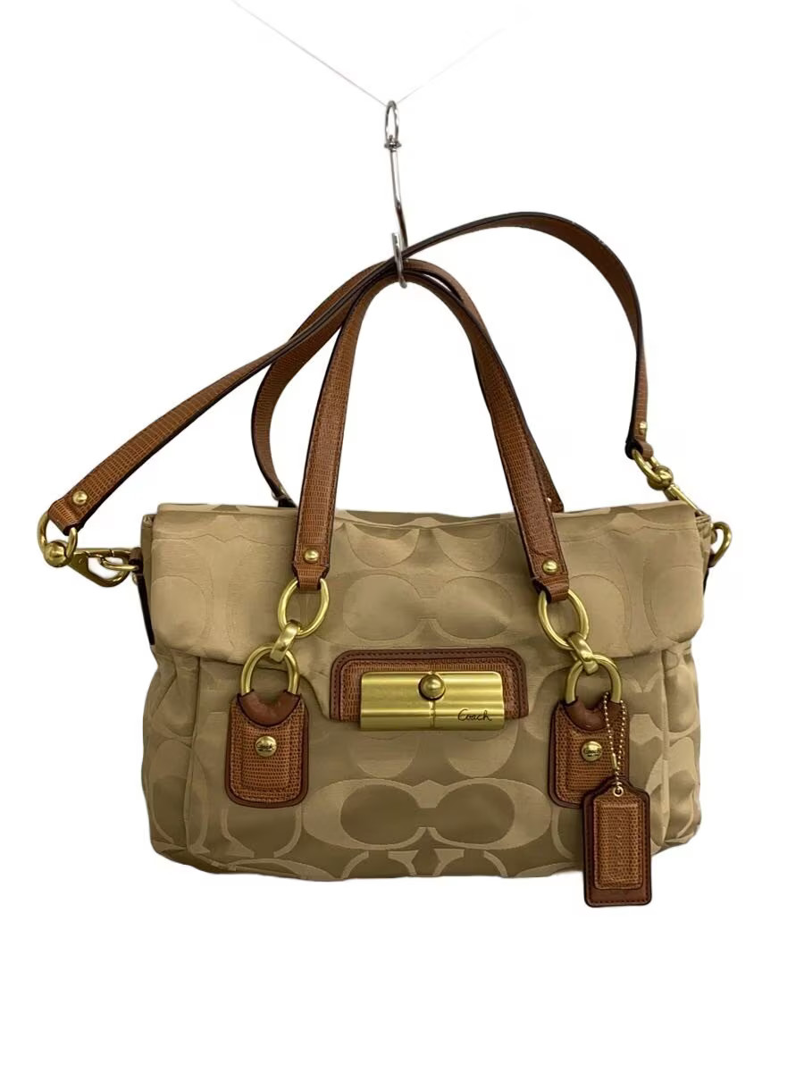COACH Tote Bag Signature Canvas Brown