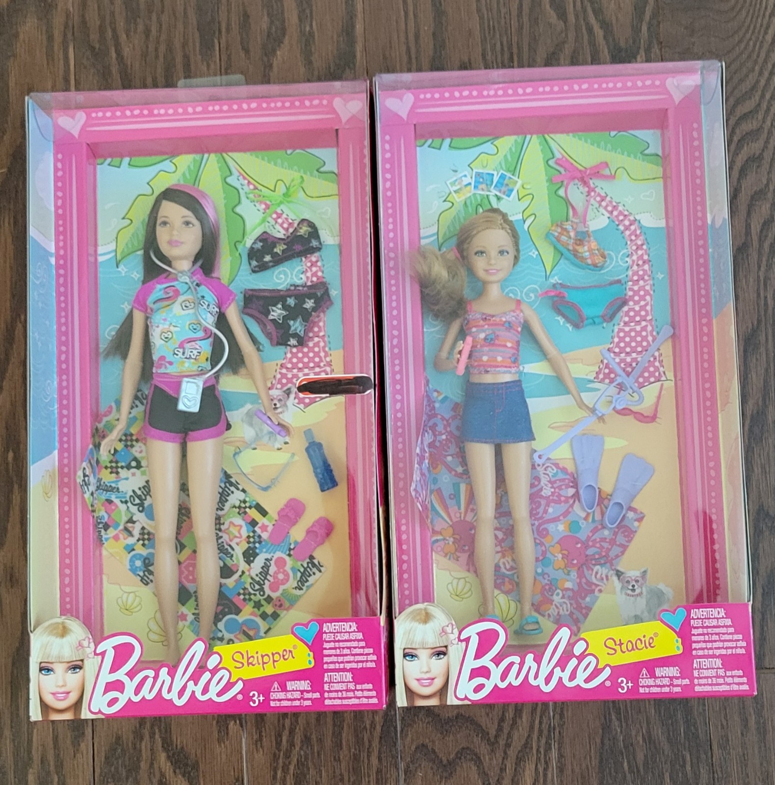 Barbie Skipper & Stacie Beach 2010 (a lot of 2)  New and sealed