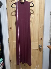 Calvin Klein Burgundy Sleeveless Maxi Dress Size 6 Rayon And Spandex