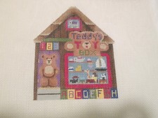 TEDDY'S TOY BOX-MELISSA SHIRLEY-HANDPAINTED NEEDLEPOINT CANVAS