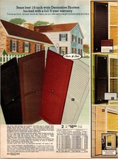 Sears Vintage Catalog Ad Decorative Shutters Home Improvement 1960s 1970s