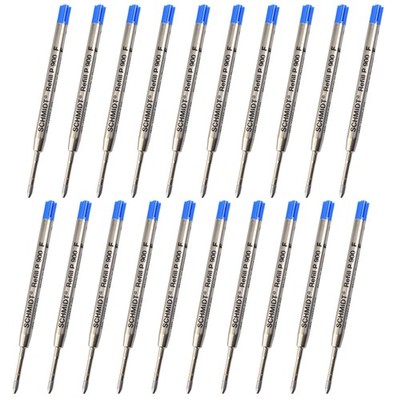 Schmidt P900 Parker Style Pen Refill, Fine, Blue Ink, 20 Pack