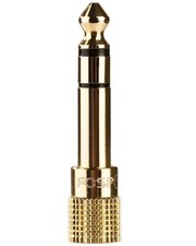 6.35mm 1/4 inch Male 3.5mm 1/8 Female 3-Conductor TRS AUX Audio Adapter 24K