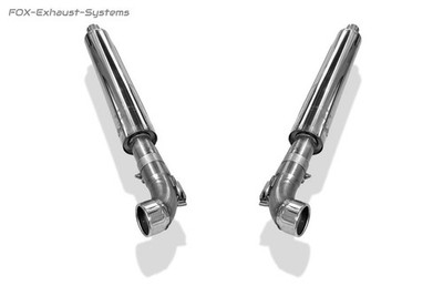  Edelstahl Sidepipe Sportauspuff Dodge Viper SRT-10 je 90mm rund eingerollt