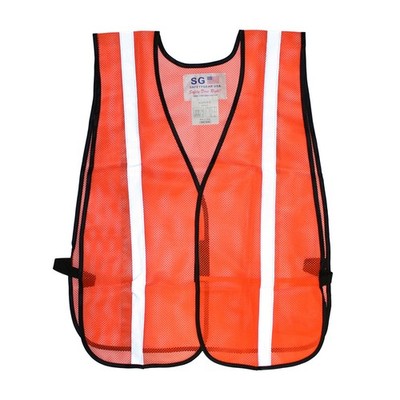 PIP 300EVOREOR Orange Mesh Safety Vest NonANSI w/ Silver Reflective