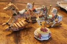 4 Carousel Horses Various Nrand/unbranded