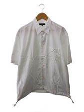 COMME des GARCONS HOMME Broad Shirt Drawstring Short Sleeve Shirt M Cotton WHT h