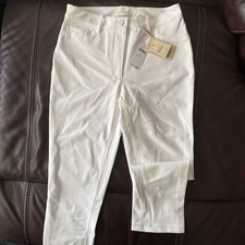 NWT Elie Tahari Womens Mid Rise Flat Front Slim Straight trousers White 6 S 88