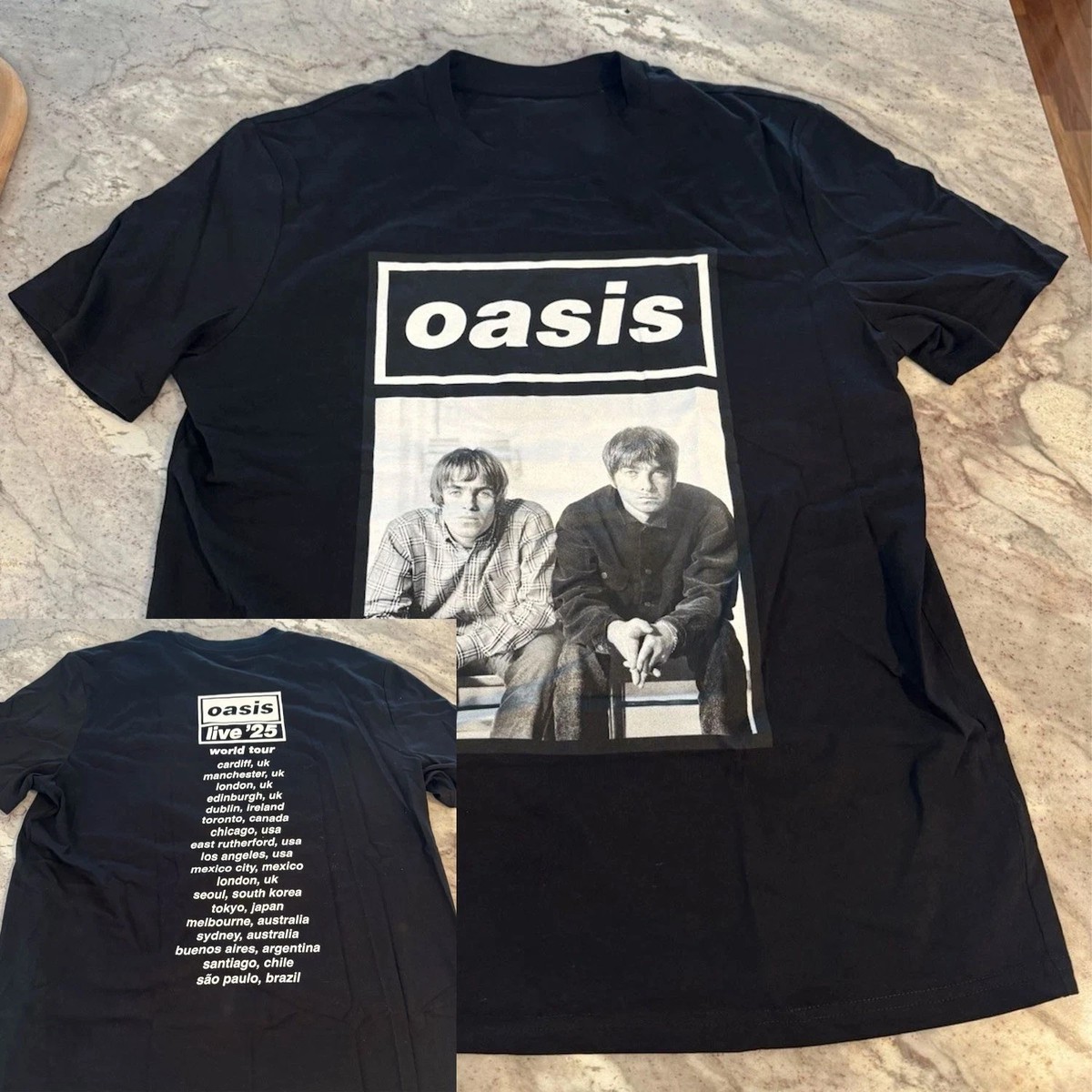 2XL oasis ライブ '25 Tシャツ tour logo Oasis Live '25 Tour 2025 Vintage Logo Exclusive Two Sided T-Shirt