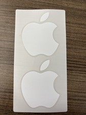 LOT of 2 Apple Logo Sticker Decal, White - Genuine OEM Ipad Iphone 2 x 2.5 inch