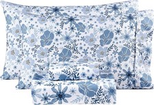 Queen Size Sheets Set - 4 Piece Soft Breathable Microfiber Bed Sheet Set - Blue