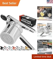 Dishwasher Safe 15oz Stainless Steel Potato Ricer with Silicone Handle Comfort