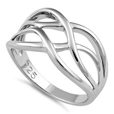 925 Sterling Silver Unique Strings Ring