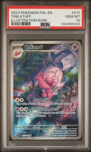 2023 POKEMON PAL EN-PALDEA EVOLVED ILLUSTRATION RARE #217 TINKATUFF PSA 10