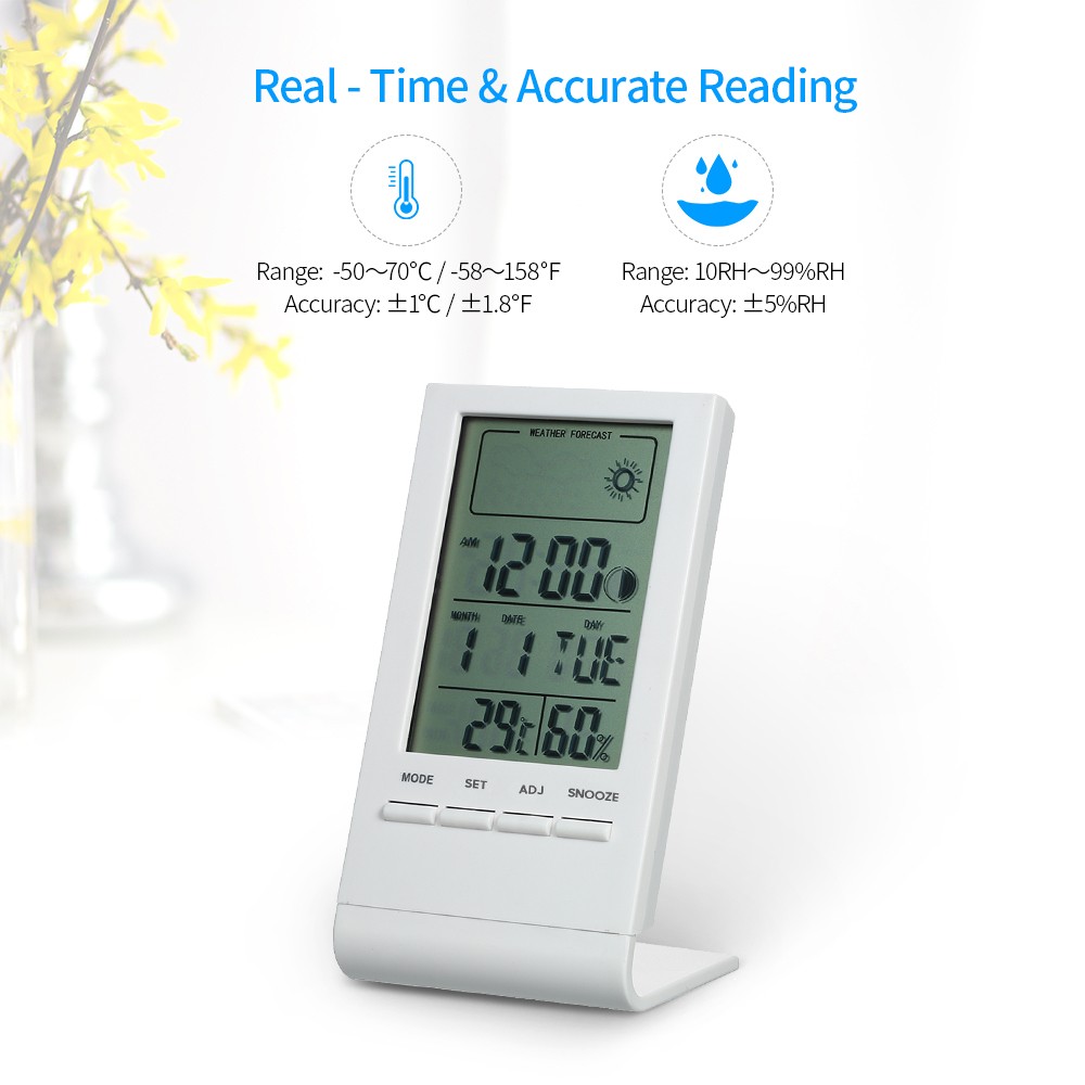 Mini Digital Thermometer Indoor Hygrometer Room ℃/℉ Temperature Humidity Monitor