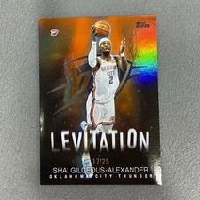 Topps Levitation Shai Gilgeous-Alexander Orange Rainbow #L-4 /25 Thunder 2025-26