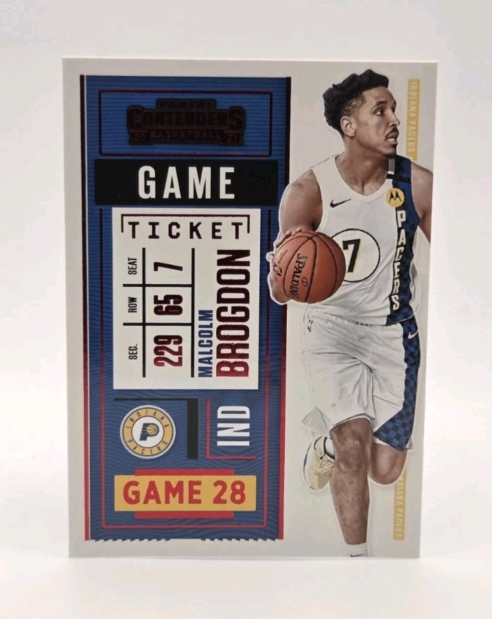 2020-21 Panini Contenders - Malcolm Brogdon #8 Game Ticket Red