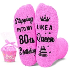 80th Years Old Birthday Gifts for Women - Socks for 80 Year Old Gift Ideas fo...