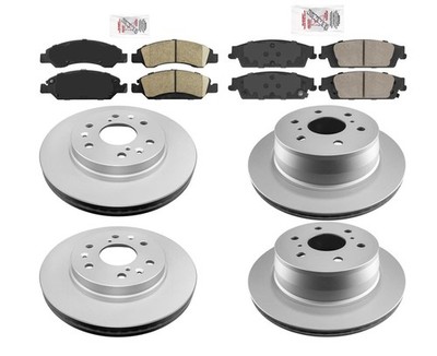 Ceramic Front & Rear Pads & Coated Rotors FOR  2013-20 SILVERADO SUBURBAN TAHOE