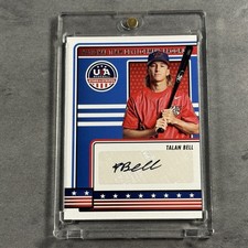 2023 USA Baseball Stars & Stripes Talan Bell Black Ink Auto Card #NTDP-TB SSP