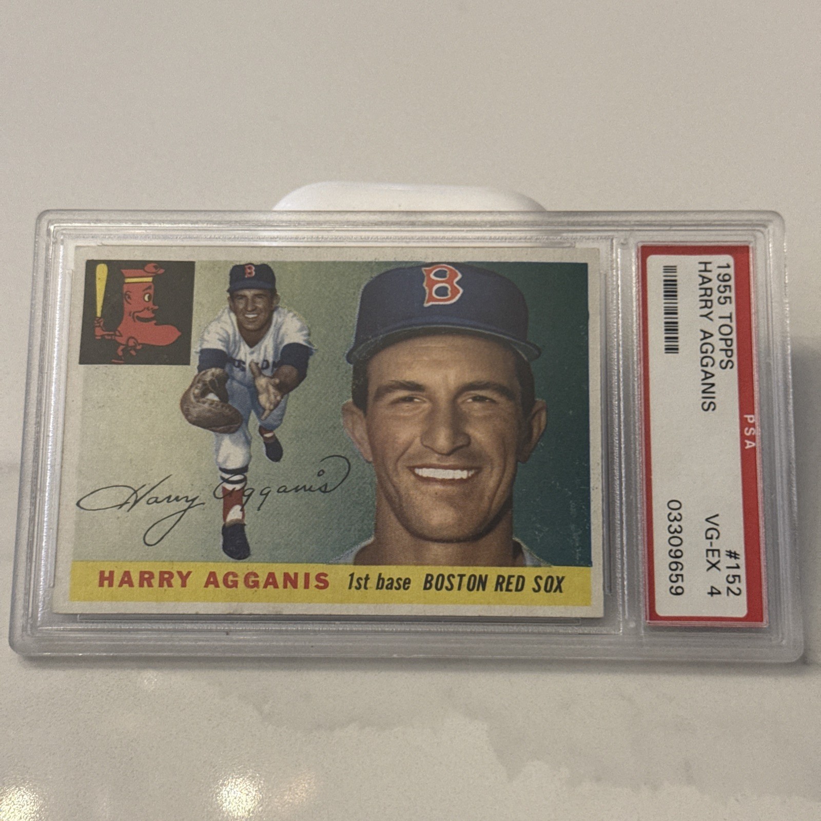 1955 Topps - Harry Agganis #152 (RC) PSA 4