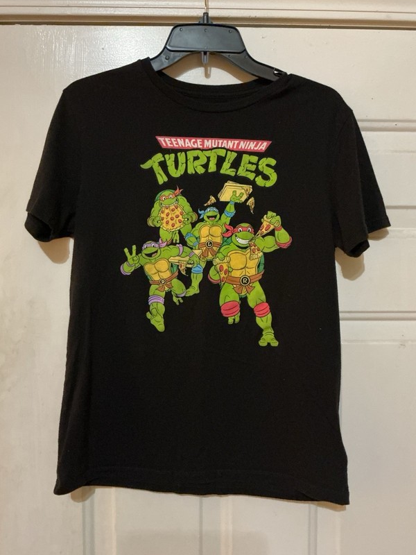 Teenage Mutant Ninja Turtles T Shirt Black Adult Unisex Size Small TMNT