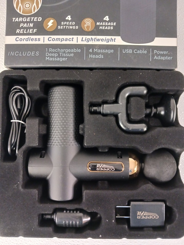 Copper Fit Deep Tissue Massage Gun Massager NEW Nib eBay