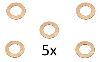 5 x Dichtring Dichtung Flachdichtung Kupferring 10 x 18 x 1,0 mm FormA DIN 7603