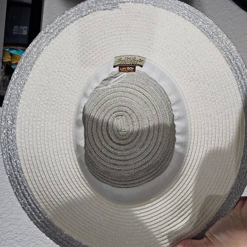 Sun n' Sand UPF 50 Damen-Sonnenhut grau und weiß - Bild 5 von 5