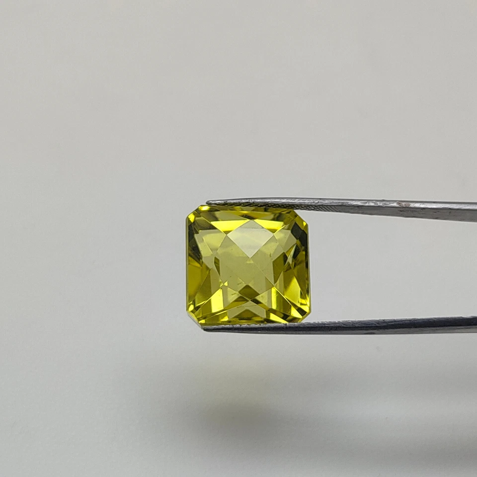Piedra preciosa natural de forma cuadrada TOPACIO LIMÓN 40,25 quilates genuino con certificado Foto 4 de 4