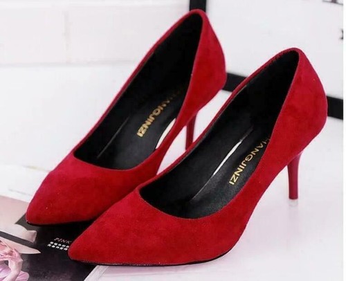 Ladies Shoe Pointy Toe Slip On Pumps Office Elegant Shoes Plus Size Women BB - Picture 17 of 22